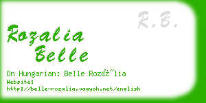 rozalia belle business card